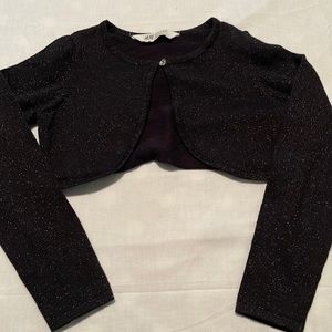H&M girls long sleeve crop top